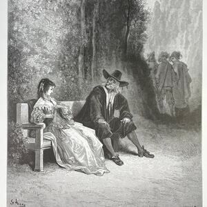 Dore, Fables, The Maiden, Animals Sickened, Print, Bookplate, Art~ 240706-WH 290